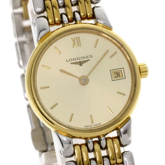 LONGINES Watches Quartz L5.132.3 Stainless Steel , SSxGP gold Grand classic gold dial Women Used Authentic