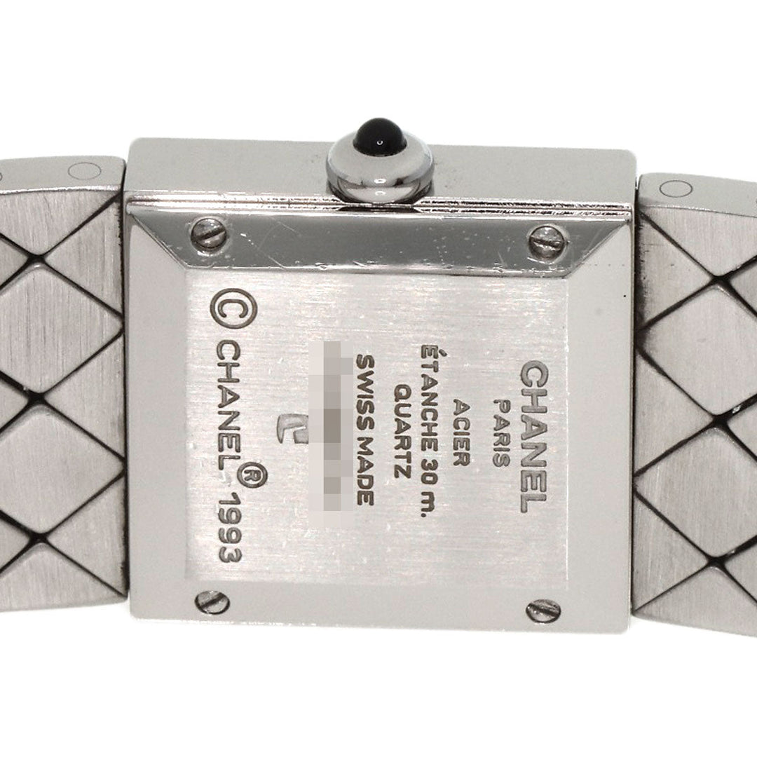 CHANEL Watches Quartz H0009 Stainless Steel , Stainless Steel Silver Matrasse black dial Women Used Authentic