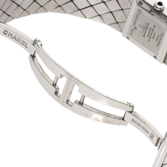 CHANEL Watches Quartz H0009 Stainless Steel , Stainless Steel Silver Matrasse black dial Women Used Authentic