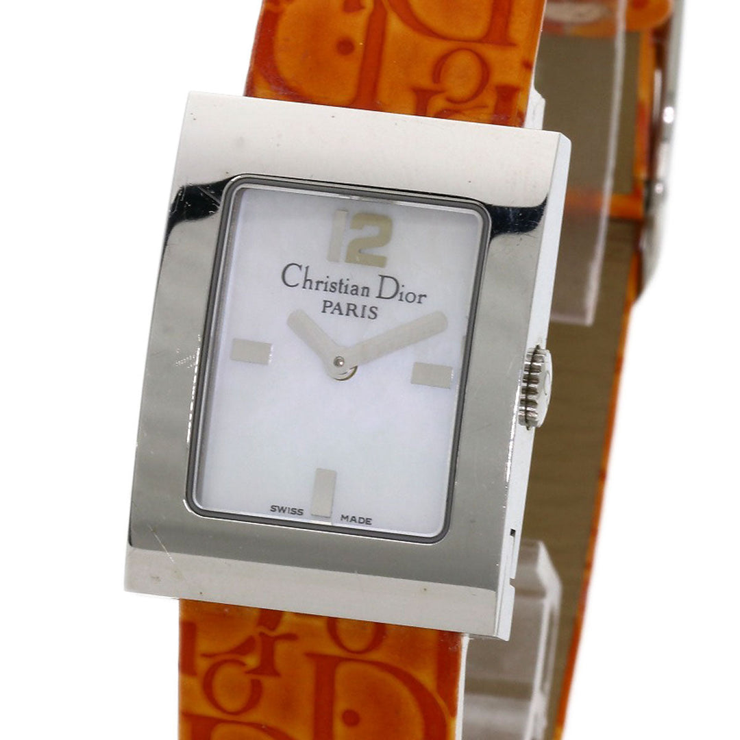 Christian Dior Watches Quartz D78-109 Stainless Steel, Leather Silver Maris White shell dial Women Used Authentic