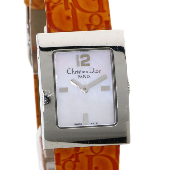 Christian Dior Watches Quartz D78-109 Stainless Steel, Leather Silver Maris White shell dial Women Used Authentic
