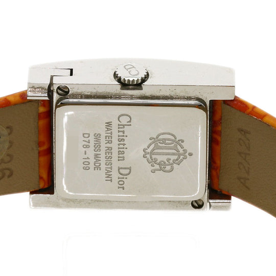 Christian Dior Watches Quartz D78-109 Stainless Steel, Leather Silver Maris White shell dial Women Used Authentic