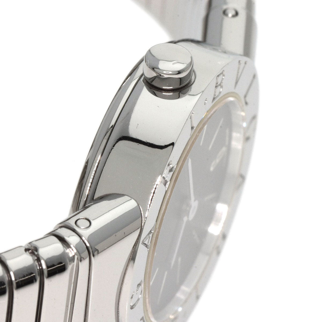 BVLGARI Watches Quartz BB232TS Stainless Steel , Stainless Steel Silver Tubogas black dial Women Used Authentic