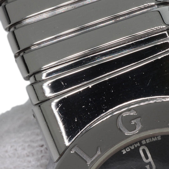 BVLGARI Watches Quartz BB232TS Stainless Steel , Stainless Steel Silver Tubogas black dial Women Used Authentic