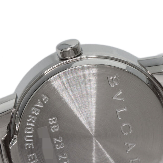 BVLGARI Watches Quartz BB232TS Stainless Steel , Stainless Steel Silver Tubogas black dial Women Used Authentic