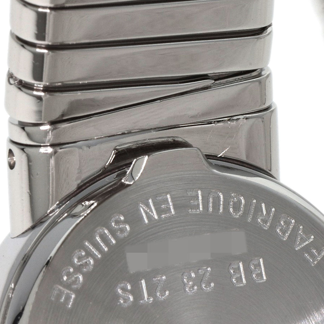 BVLGARI Watches Quartz BB232TS Stainless Steel , Stainless Steel Silver Tubogas black dial Women Used Authentic