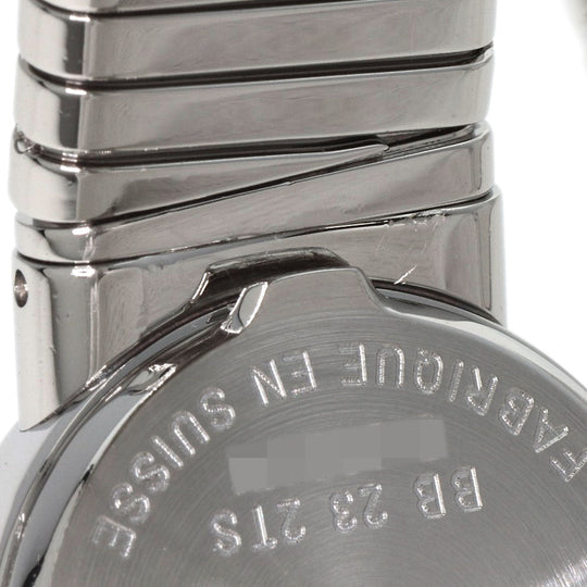BVLGARI Watches Quartz BB232TS Stainless Steel , Stainless Steel Silver Tubogas black dial Women Used Authentic