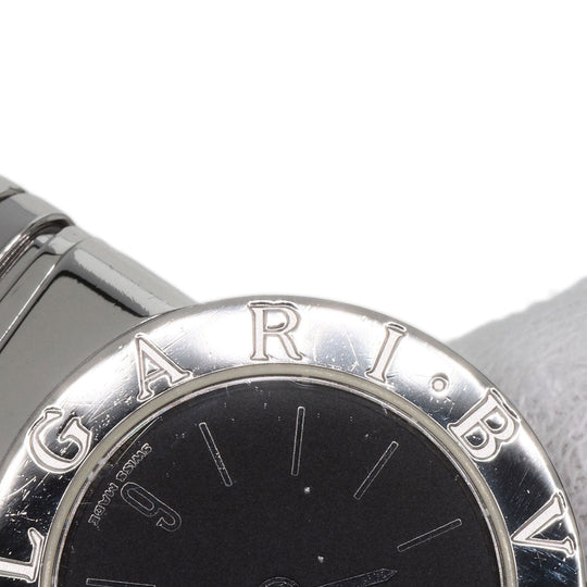BVLGARI Watches Quartz BB232TS Stainless Steel , Stainless Steel Silver Tubogas black dial Women Used Authentic