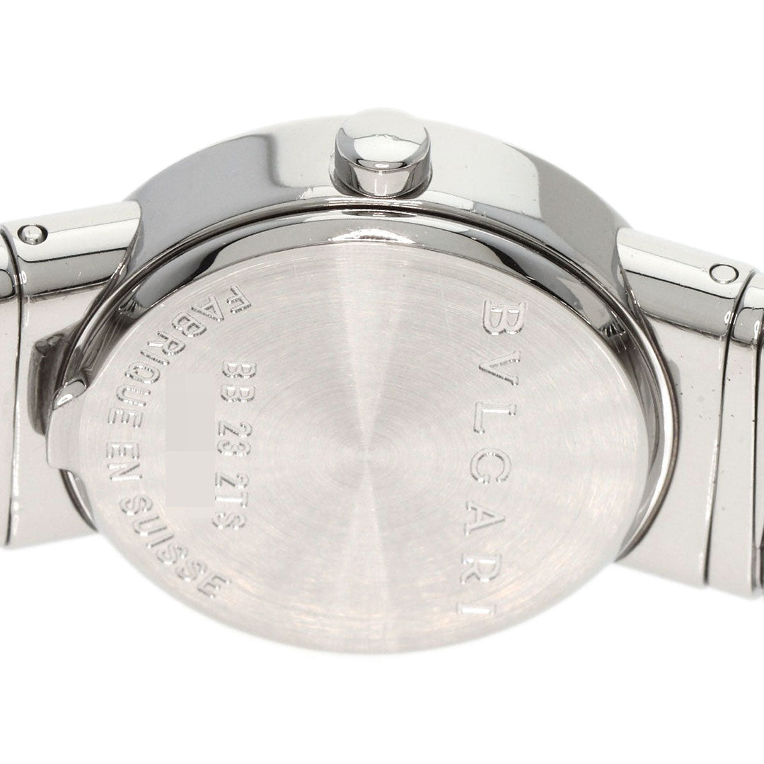 BVLGARI Watches Quartz BB232TS Stainless Steel , Stainless Steel Silver Tubogas black dial Women Used Authentic