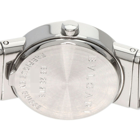 BVLGARI Watches Quartz BB232TS Stainless Steel , Stainless Steel Silver Tubogas black dial Women Used Authentic