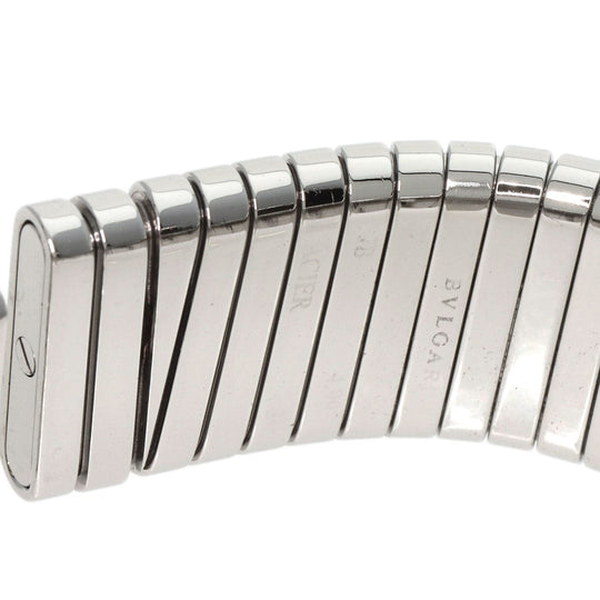 BVLGARI Watches Quartz BB232TS Stainless Steel , Stainless Steel Silver Tubogas black dial Women Used Authentic