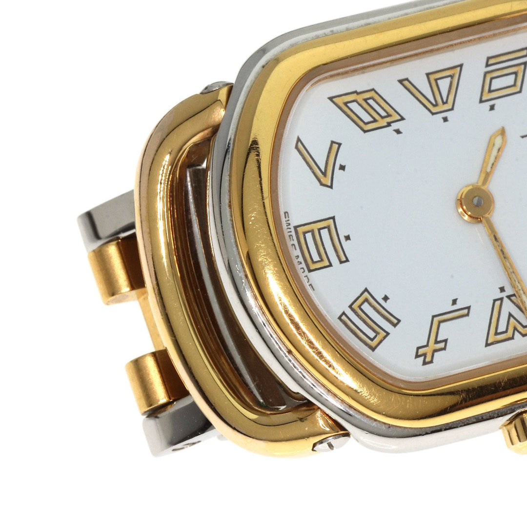 HERMES Watches Quartz RA1.240 Stainless Steel , SSxGP gold Rally white dial Women Used Authentic
