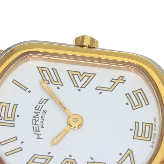 HERMES Watches Quartz RA1.240 Stainless Steel , SSxGP gold Rally white dial Women Used Authentic