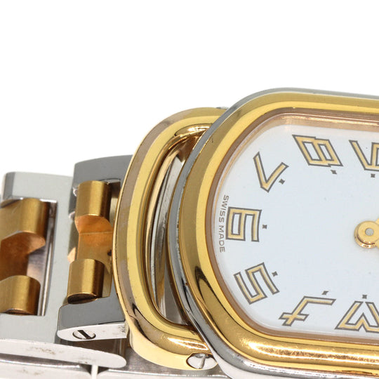 HERMES Watches Quartz RA1.240 Stainless Steel , SSxGP gold Rally white dial Women Used Authentic