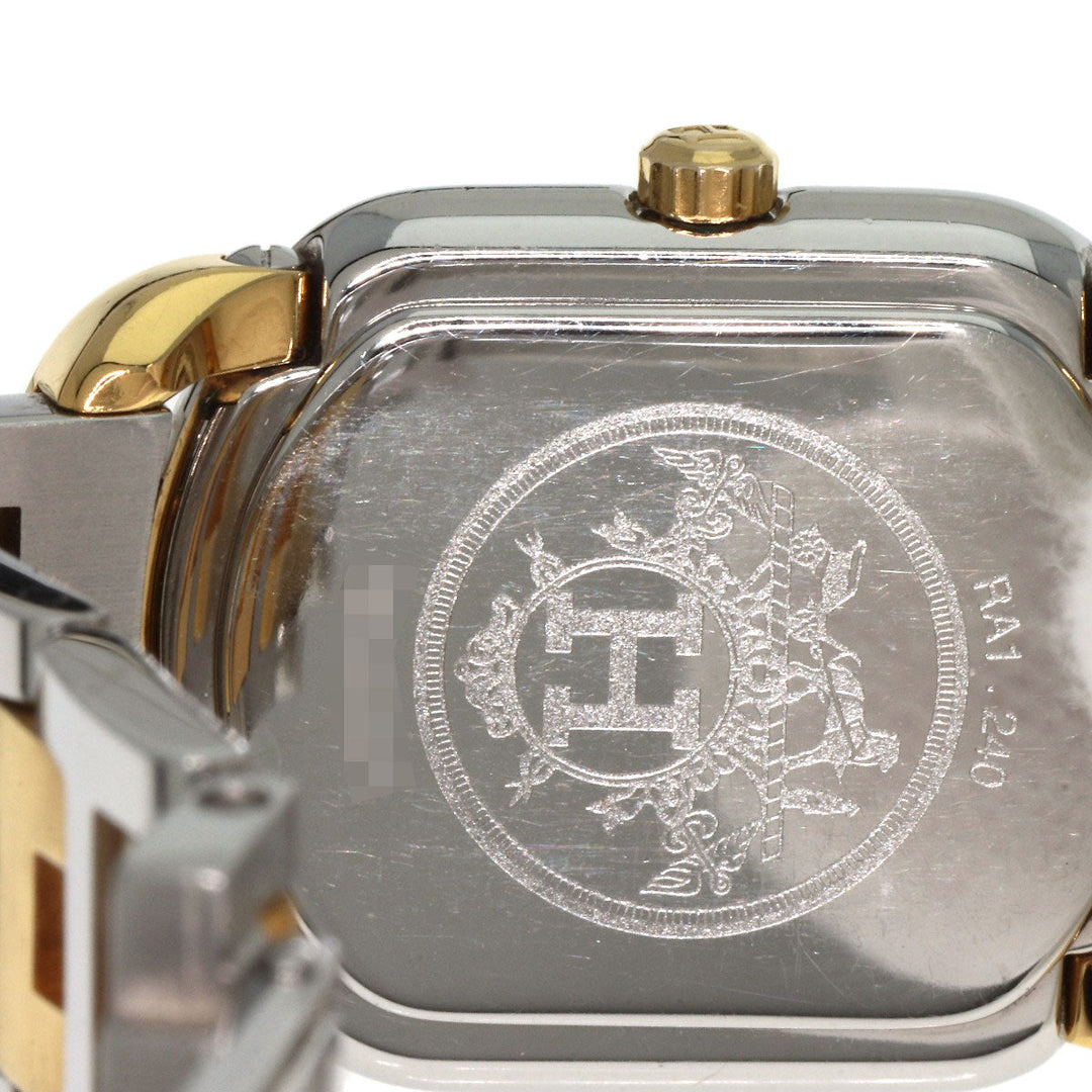 HERMES Watches Quartz RA1.240 Stainless Steel , SSxGP gold Rally white dial Women Used Authentic