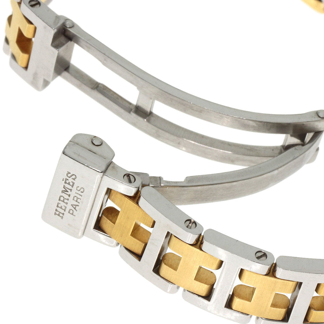 HERMES Watches Quartz RA1.240 Stainless Steel , SSxGP gold Rally white dial Women Used Authentic