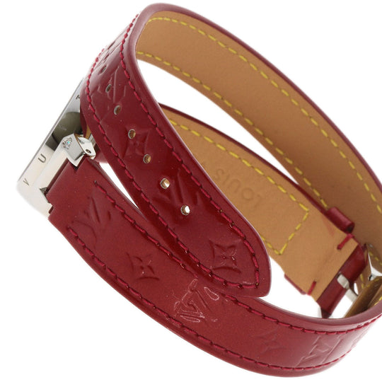 LOUIS VUITTON Watches Quartz Q121Z Stainless Steel Silver Tambour Heart Red dial