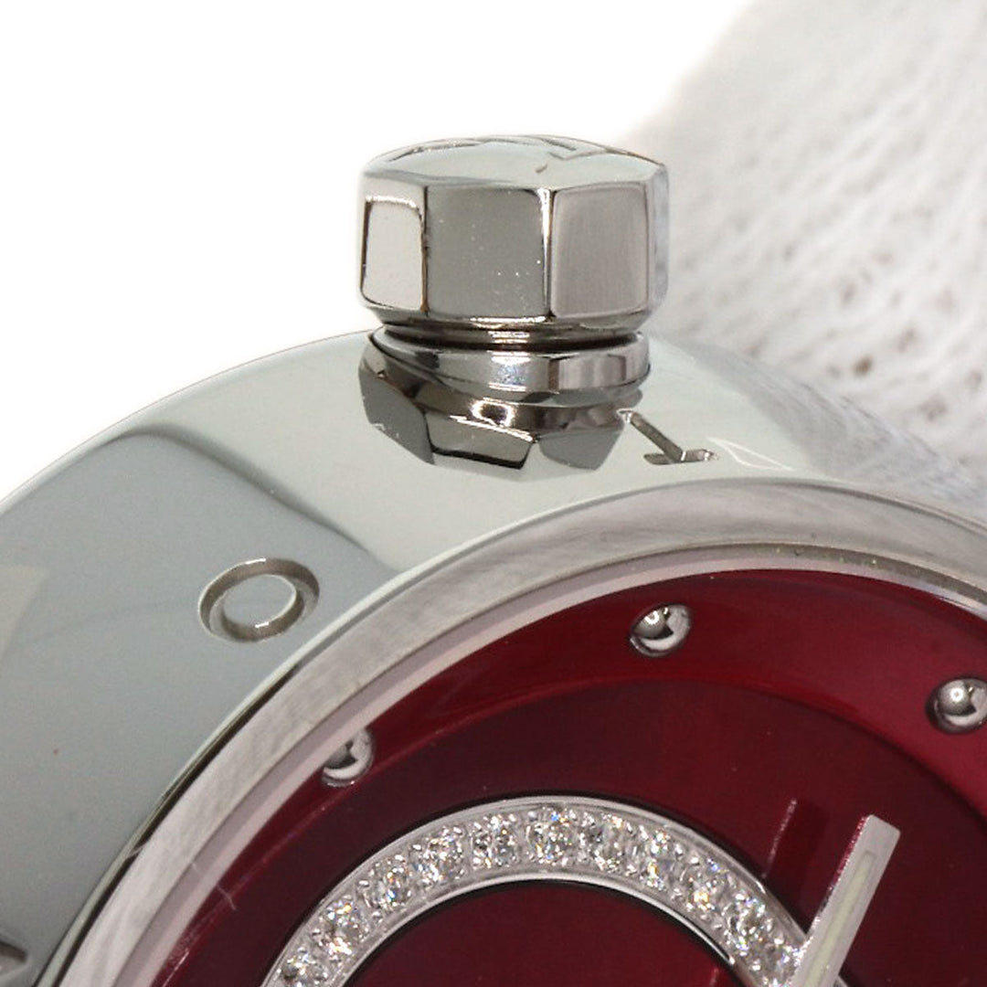 LOUIS VUITTON Watches Quartz Q121Z Stainless Steel Silver Tambour Heart Red dial
