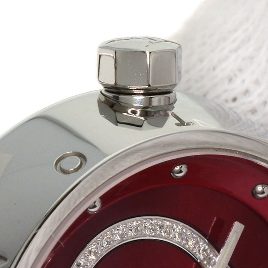 LOUIS VUITTON Watches Quartz Q121Z Stainless Steel Silver Tambour Heart Red dial