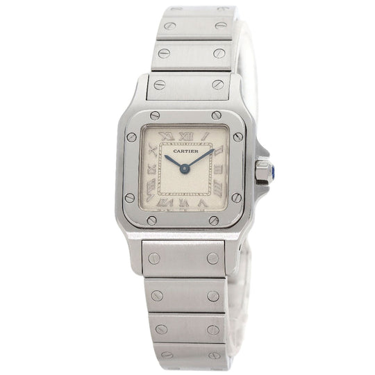 CARTIER Watches Quartz W20056D6 Stainless Steel , Stainless Steel Silver Santos Galve SM W20056D6 Ivory dial Women Used Authentic