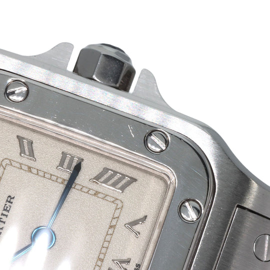 CARTIER Watches Quartz W20056D6 Stainless Steel , Stainless Steel Silver Santos Galve SM W20056D6 Ivory dial Women Used Authentic
