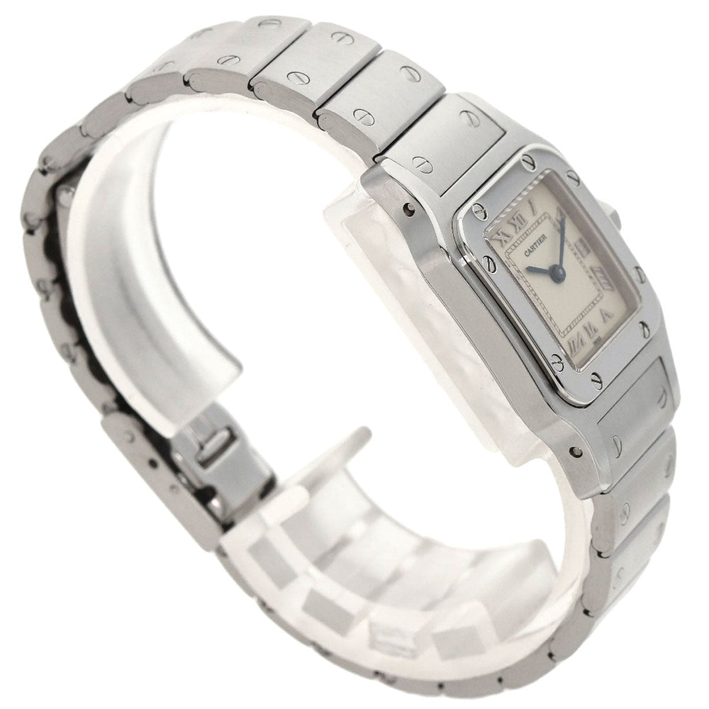 CARTIER Watches Quartz W20056D6 Stainless Steel , Stainless Steel Silver Santos Galve SM W20056D6 Ivory dial Women Used Authentic