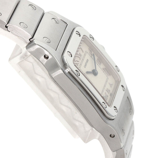 CARTIER Watches Quartz W20056D6 Stainless Steel , Stainless Steel Silver Santos Galve SM W20056D6 Ivory dial Women Used Authentic