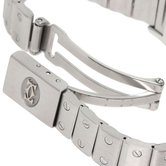 CARTIER Watches Quartz W20056D6 Stainless Steel , Stainless Steel Silver Santos Galve SM W20056D6 Ivory dial Women Used Authentic