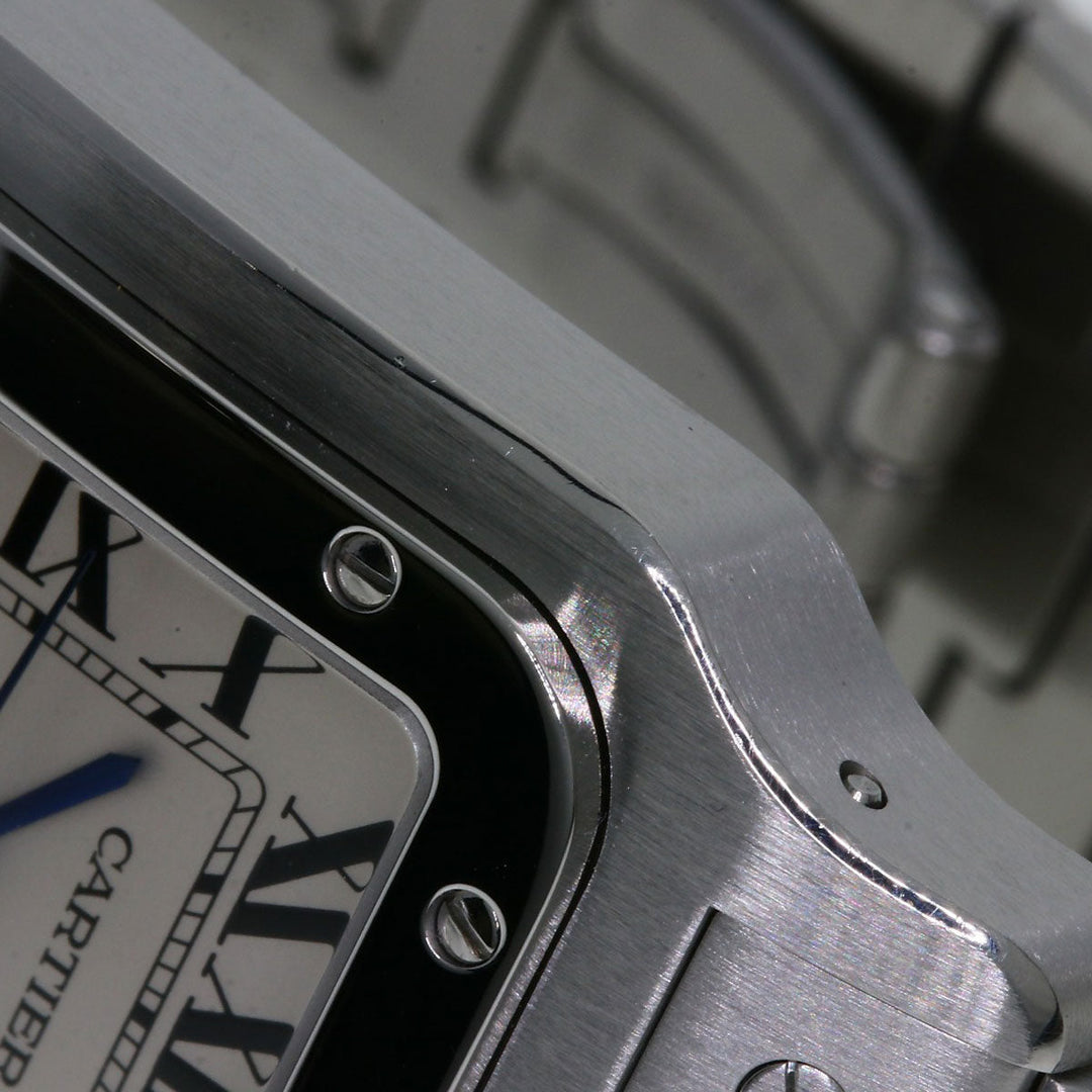 CARTIER Watches Mechanical Automatic W20098D6 Stainless Steel , Stainless Steel Silver Santos Galve XL Silver dial mens Used Authentic