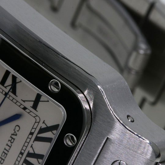CARTIER Watches Mechanical Automatic W20098D6 Stainless Steel , Stainless Steel Silver Santos Galve XL Silver dial mens Used Authentic
