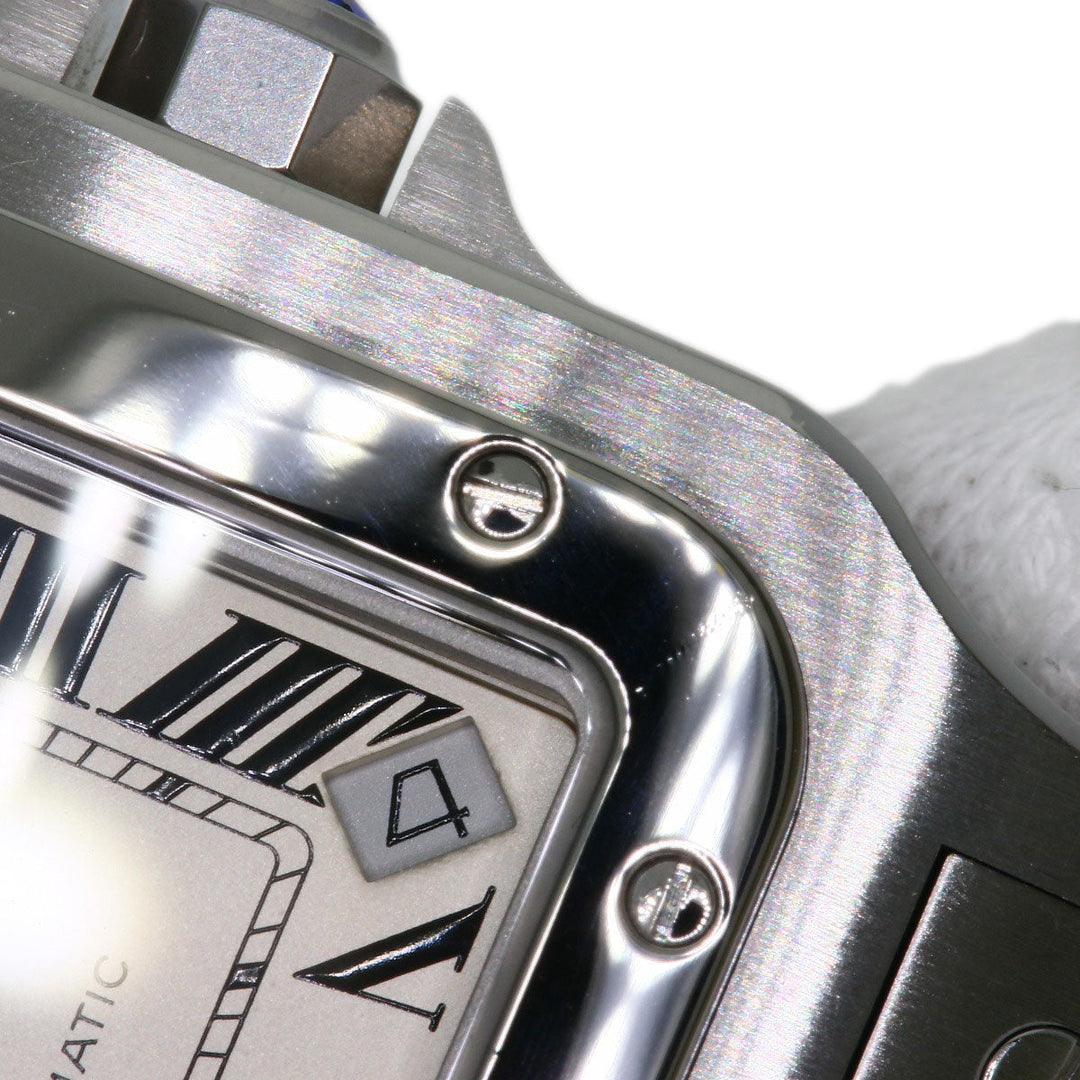 CARTIER Watches Mechanical Automatic W20098D6 Stainless Steel , Stainless Steel Silver Santos Galve XL Silver dial mens Used Authentic