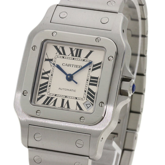 CARTIER Watches Mechanical Automatic W20098D6 Stainless Steel , Stainless Steel Silver Santos Galve XL Silver dial mens Used Authentic