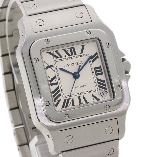CARTIER Watches Mechanical Automatic W20098D6 Stainless Steel , Stainless Steel Silver Santos Galve XL Silver dial mens Used Authentic