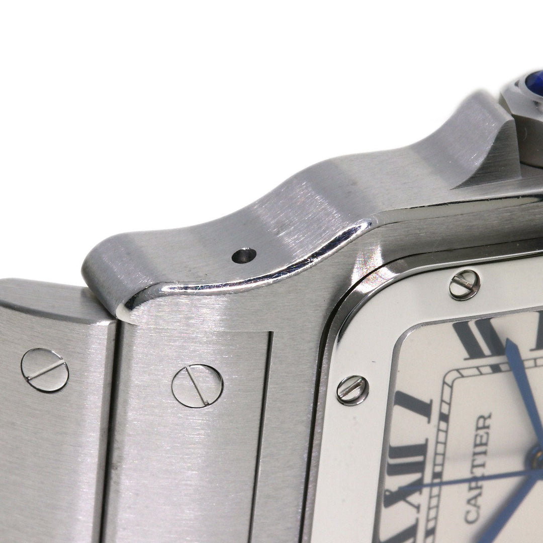 CARTIER Watches Mechanical Automatic W20098D6 Stainless Steel , Stainless Steel Silver Santos Galve XL Silver dial mens Used Authentic
