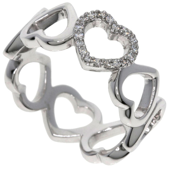TIFFANY&Co. Ring K18WG Silver Sentimental heart diamond