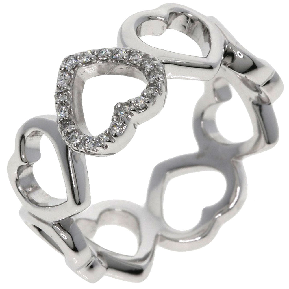 TIFFANY&Co. Ring K18WG Silver Sentimental heart diamond