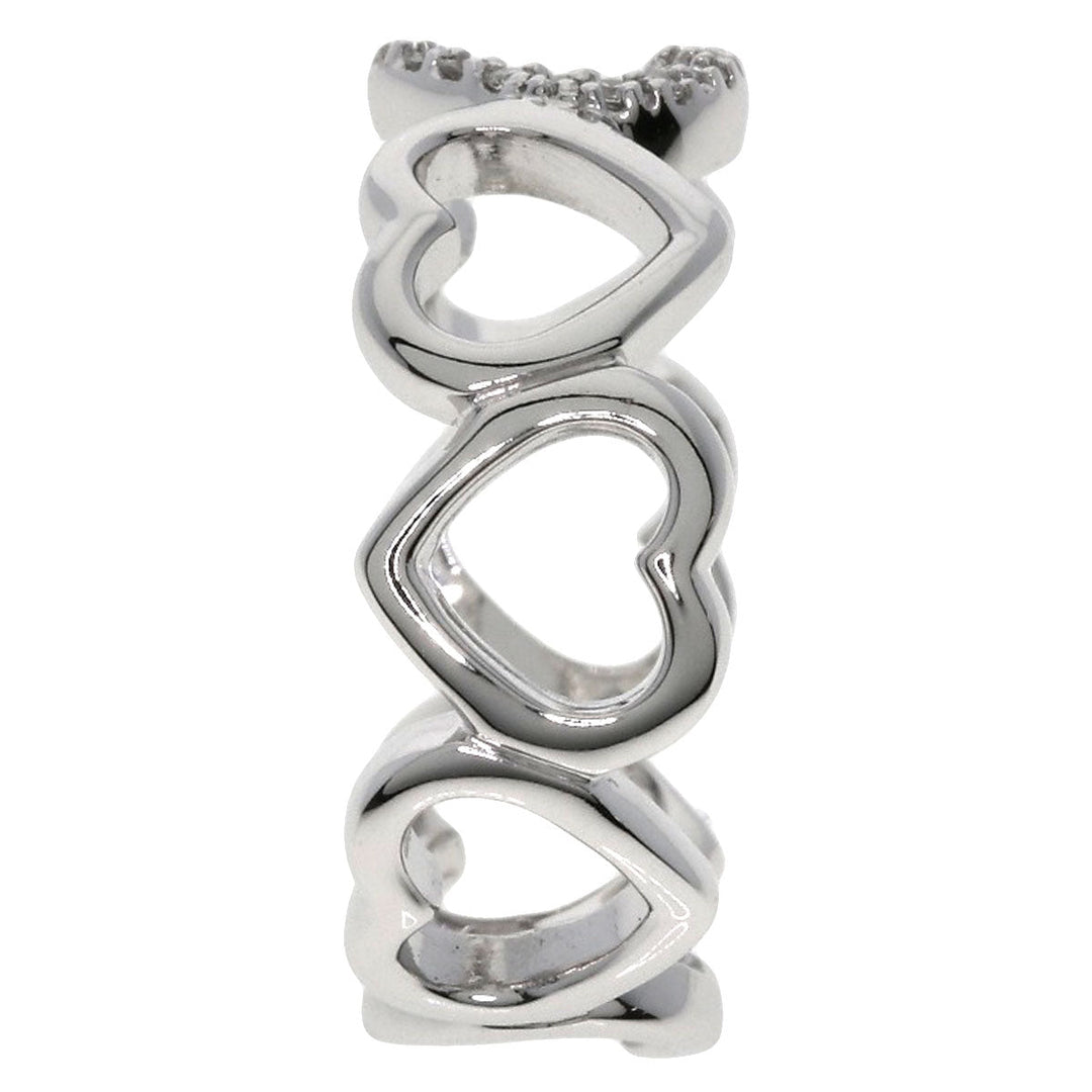 TIFFANY&Co. Ring K18WG Silver Sentimental heart diamond