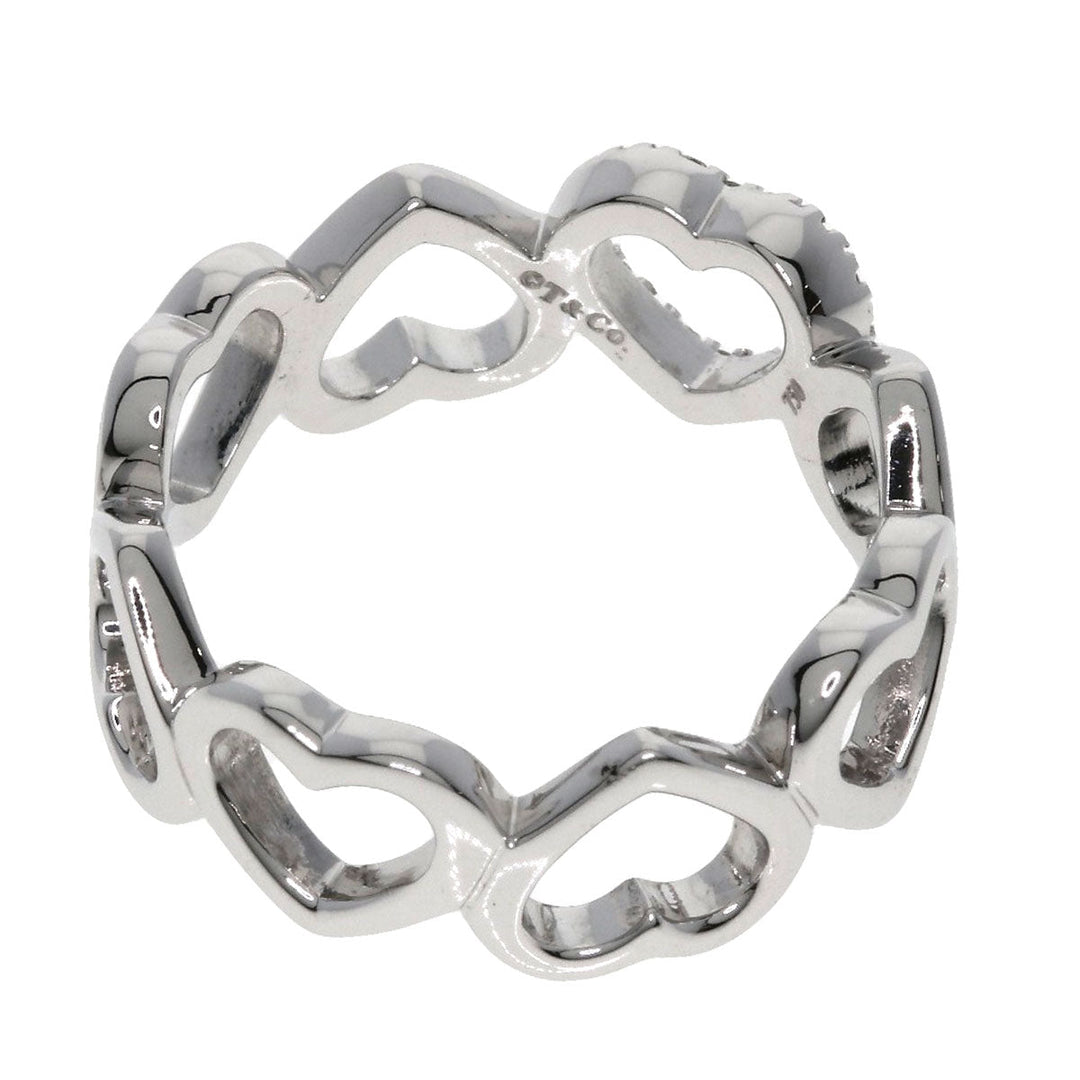 TIFFANY&Co. Ring K18WG Silver Sentimental heart diamond