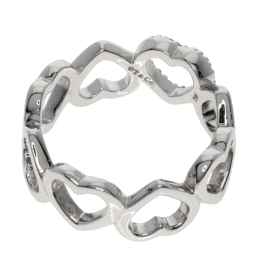 TIFFANY&Co. Ring K18WG Silver Sentimental heart diamond