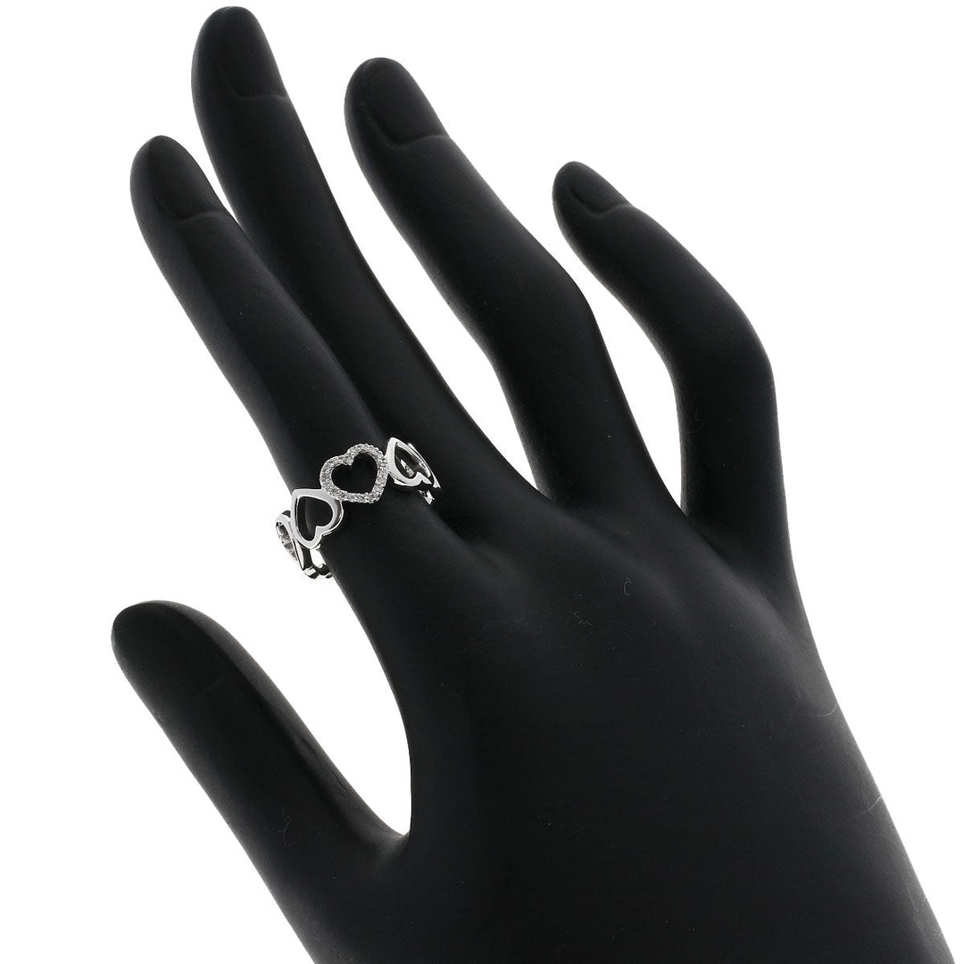 TIFFANY&Co. Ring K18WG Silver Sentimental heart diamond