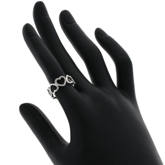 TIFFANY&Co. Ring K18WG Silver Sentimental heart diamond