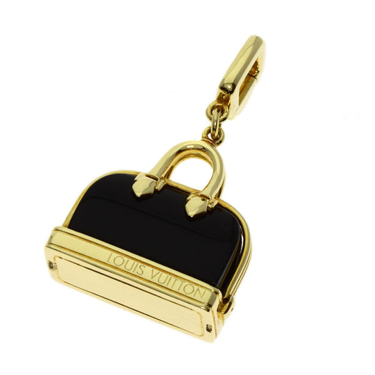 LOUIS VUITTON Pendant top 18K Yellow Gold gold Alma onyx charm Women Used Authentic