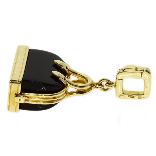 LOUIS VUITTON Pendant top 18K Yellow Gold gold Alma onyx charm Women Used Authentic