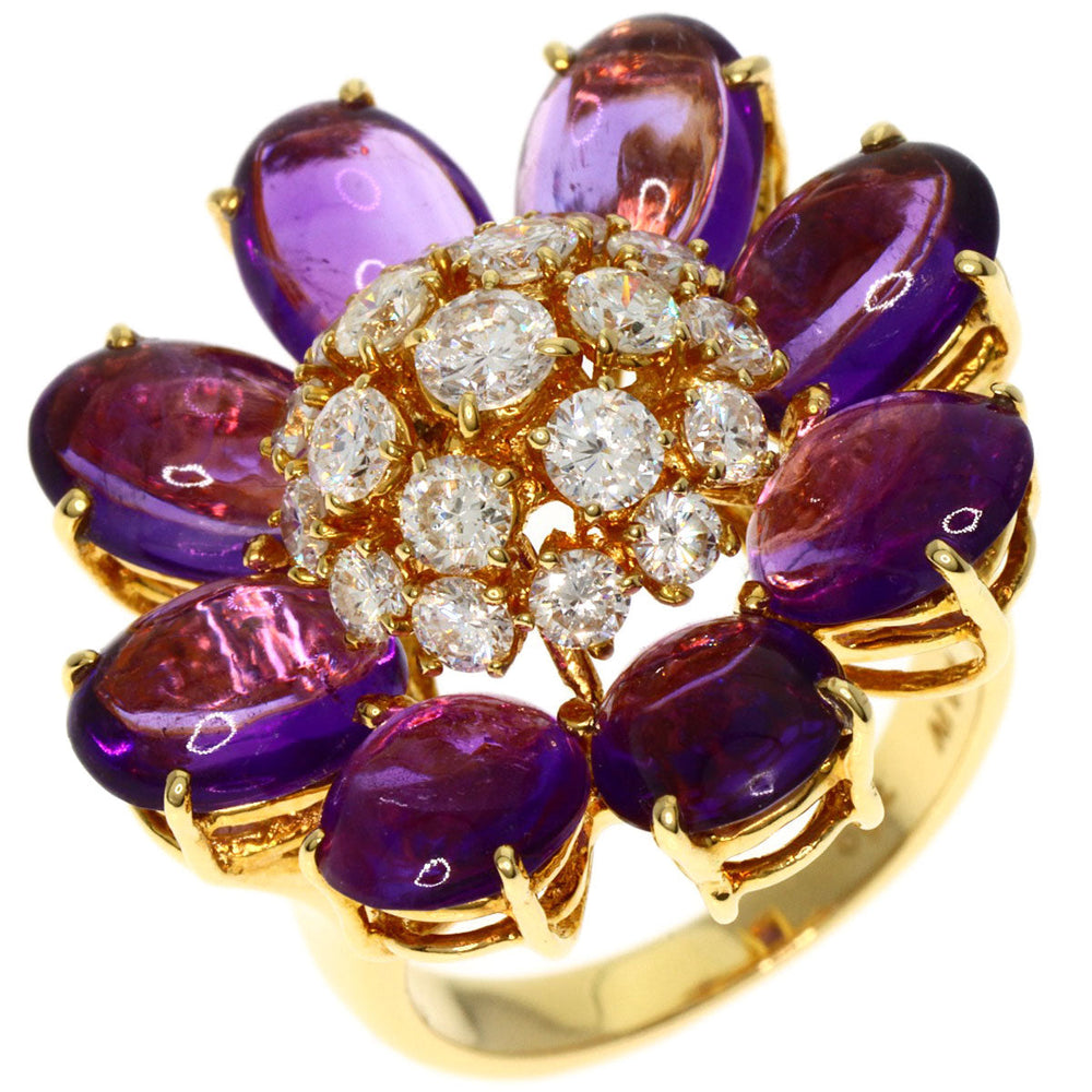 Ponte Vecchio Ring 18K Yellow Gold gold Amethyst diamond