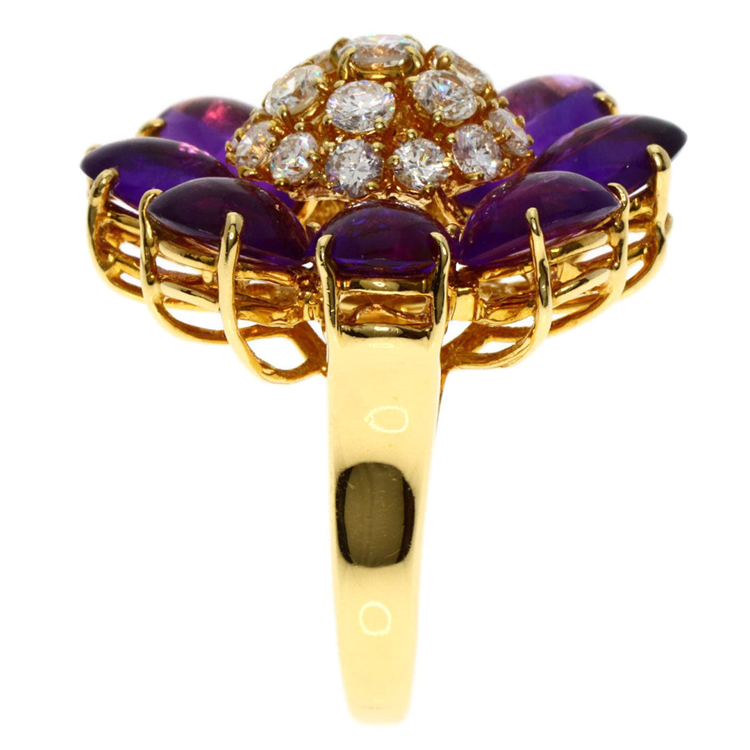 Ponte Vecchio Ring 18K Yellow Gold gold Amethyst diamond
