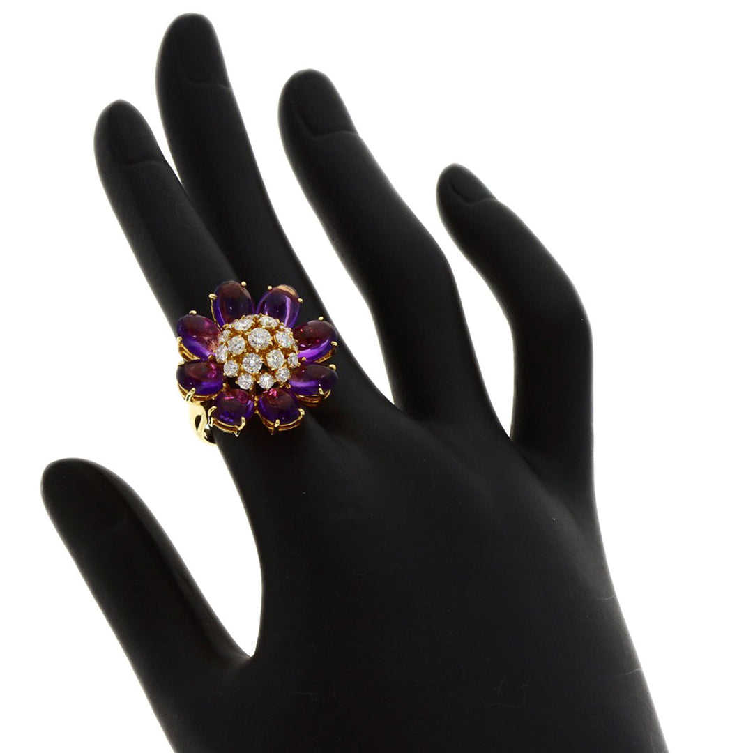 Ponte Vecchio Ring 18K Yellow Gold gold Amethyst diamond