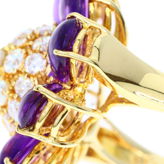 Ponte Vecchio Ring 18K Yellow Gold gold Amethyst diamond