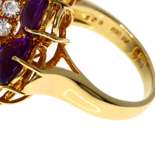 Ponte Vecchio Ring 18K Yellow Gold gold Amethyst diamond