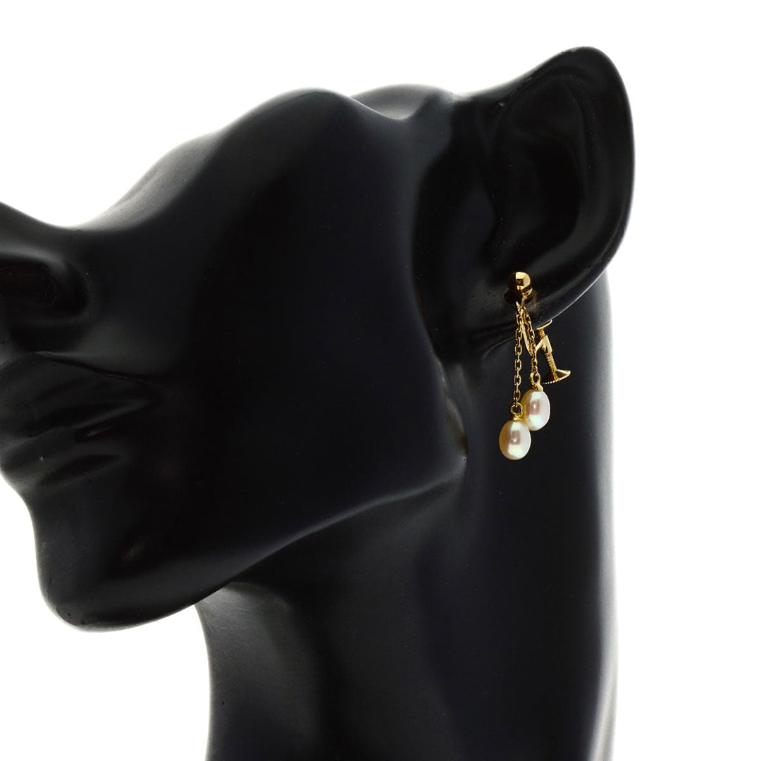 TASAKI Earring 18K Yellow Gold gold Freshwater Pearl Women Used Authentic
