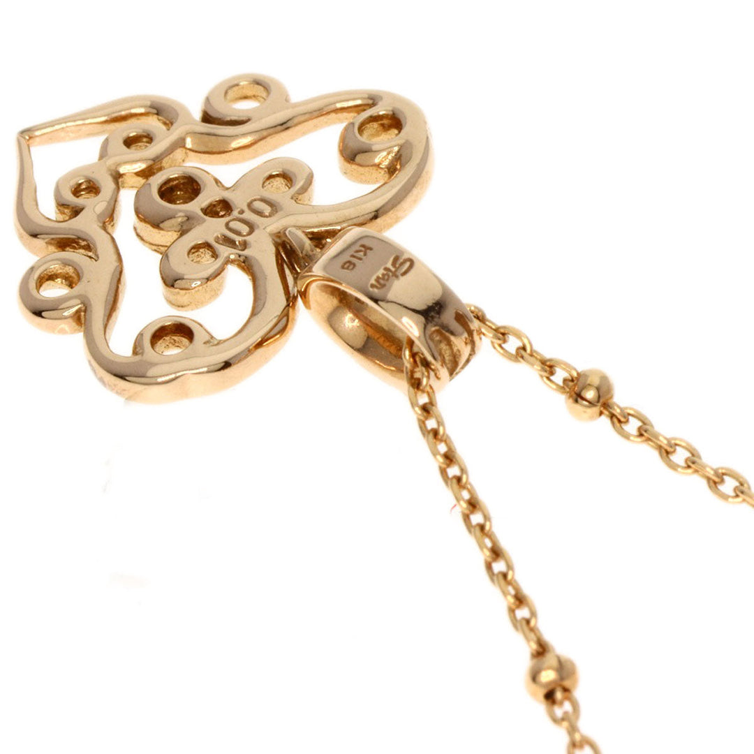 STAR JEWELRY Necklace 18K Pink Gold gold diamond Women Used Authentic
